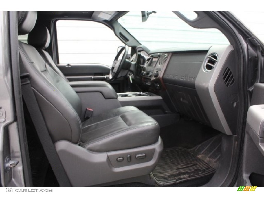 2012 F250 Super Duty Lariat Crew Cab 4x4 - Sterling Grey Metallic / Black photo #34