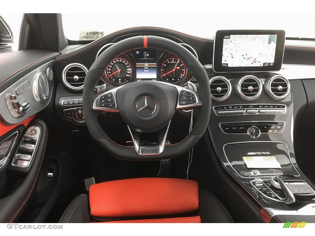 2018 Mercedes-Benz C 63 S AMG Cabriolet Red Pepper/Black Dashboard Photo #125983767