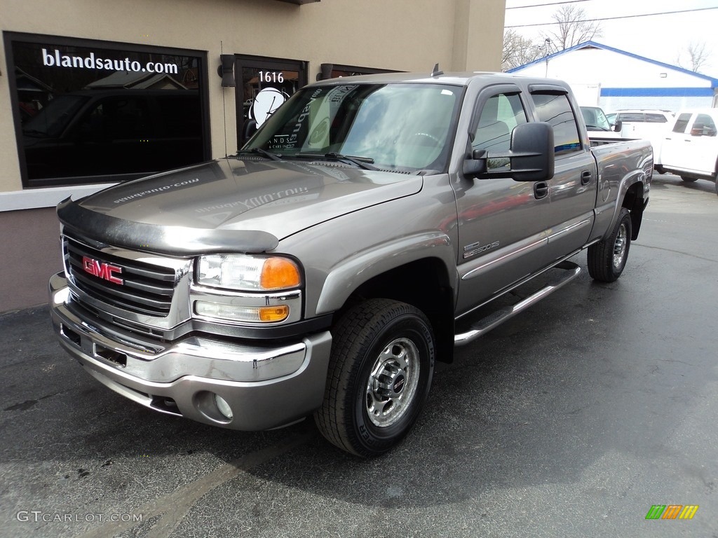 2007 Sierra 2500HD Classic SLE Crew Cab 4x4 - Steel Gray Metallic / Dark Charcoal photo #2