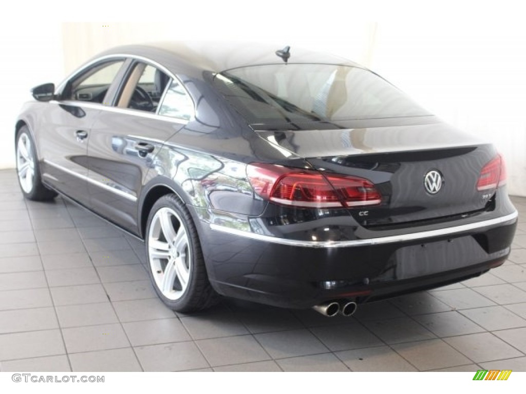 2013 CC Sport Plus - Deep Black Metallic / Desert Beige/Black photo #7