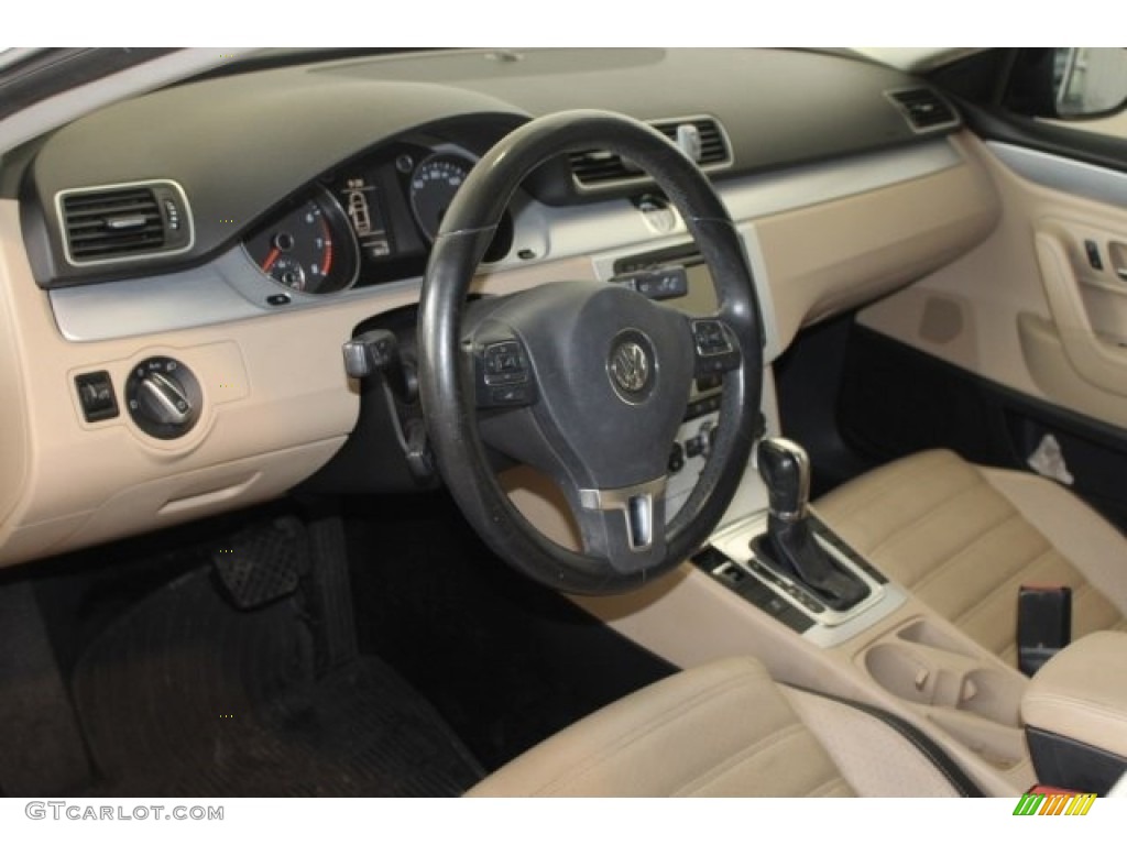 2013 CC Sport Plus - Deep Black Metallic / Desert Beige/Black photo #18