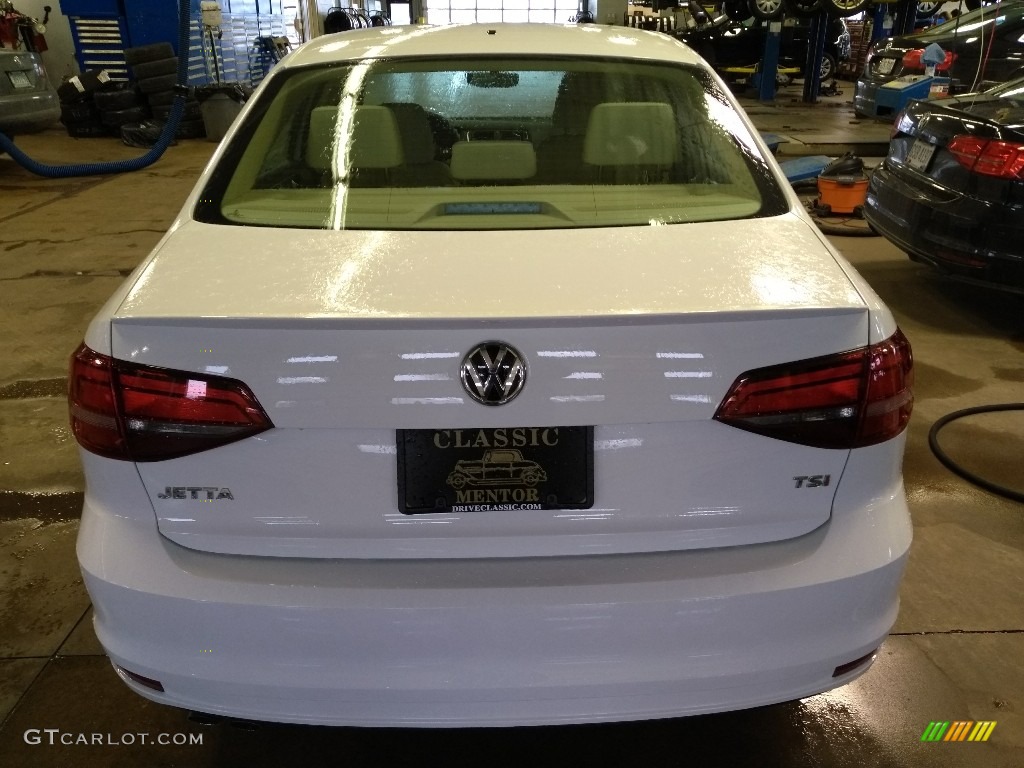 2018 Jetta Wolfsburg Edition - Pure White / Cornsilk Beige photo #5