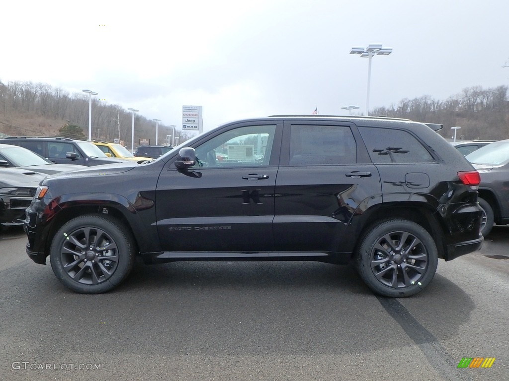 Diamond Black Crystal Pearl 2018 Jeep Grand Cherokee Overland 4x4 Exterior Photo #125989068