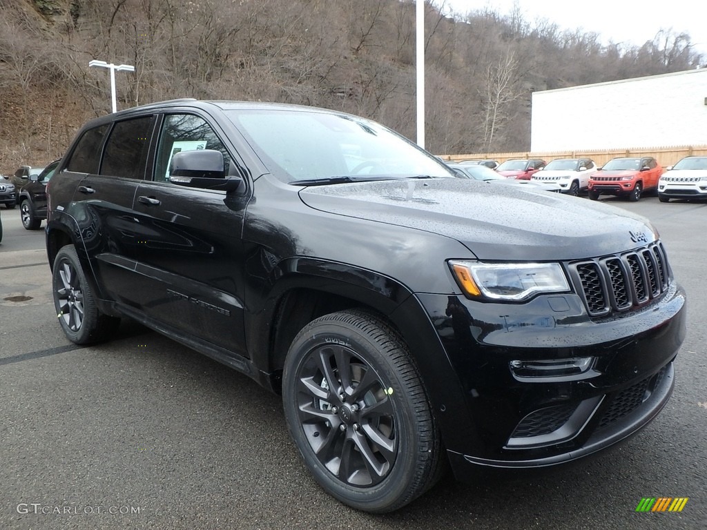 Diamond Black Crystal Pearl 2018 Jeep Grand Cherokee Overland 4x4 Exterior Photo #125989212