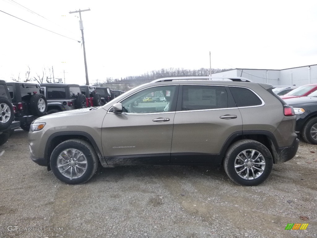Light Brownstone Pearl 2019 Jeep Cherokee Latitude Plus 4x4 Exterior Photo #125990031