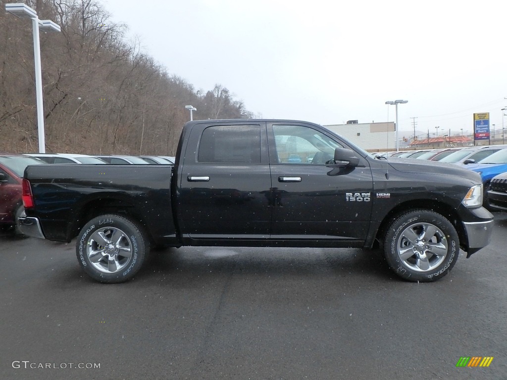 2018 1500 Big Horn Crew Cab 4x4 - Brilliant Black Crystal Pearl / Black/Diesel Gray photo #6