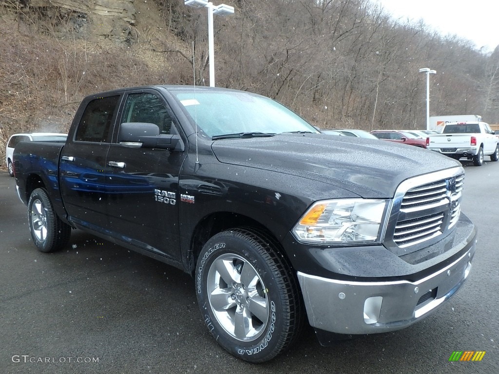 2018 1500 Big Horn Crew Cab 4x4 - Brilliant Black Crystal Pearl / Black/Diesel Gray photo #7