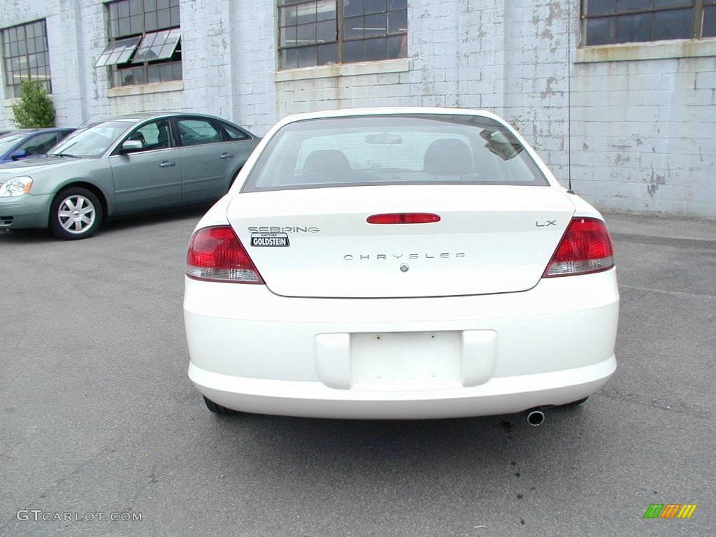 2002 Sebring LX Sedan - Stone White / Dark Slate Gray photo #4