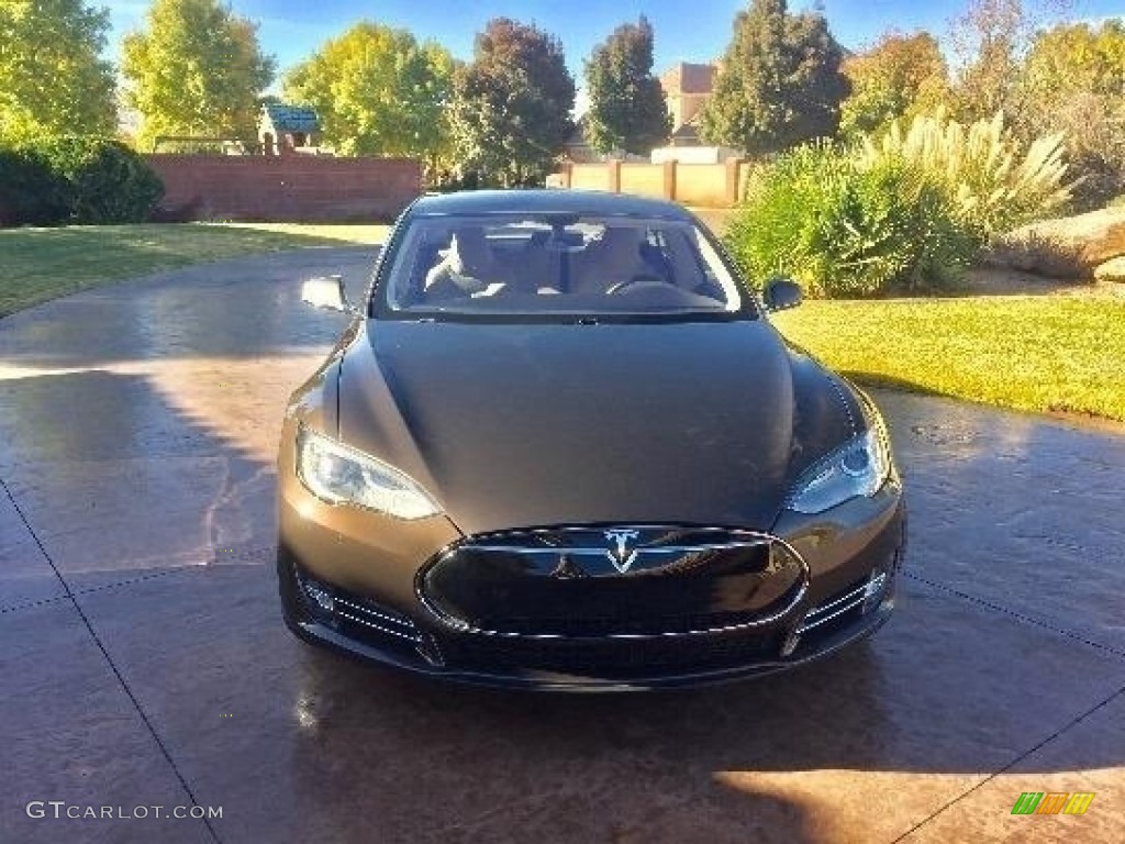 2013 Model S  - Brown Metallic / Tan photo #4