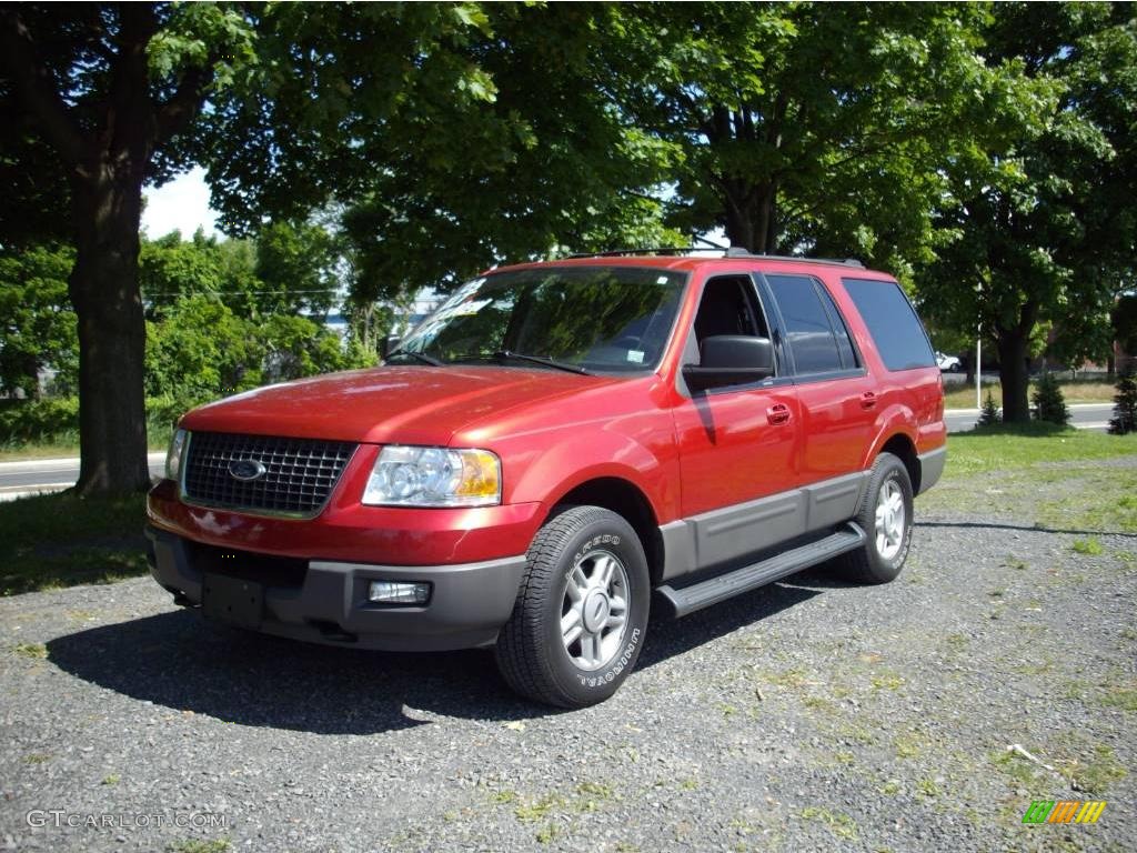 2003 Expedition XLT 4x4 - Laser Red Tinted Metallic / Flint Grey photo #1