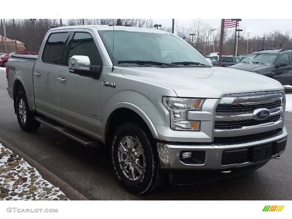 2017 F150 Lariat SuperCrew 4X4 - Ingot Silver / Black photo #3