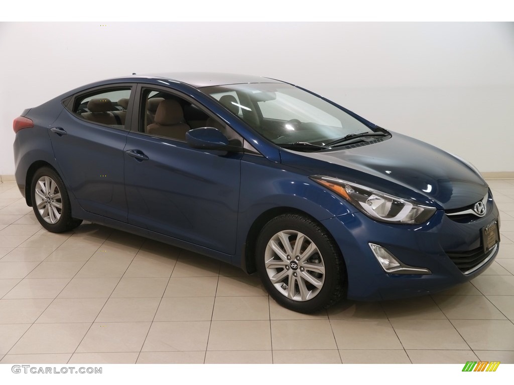 2015 Elantra SE Sedan - Windy Sea Blue / Beige photo #1