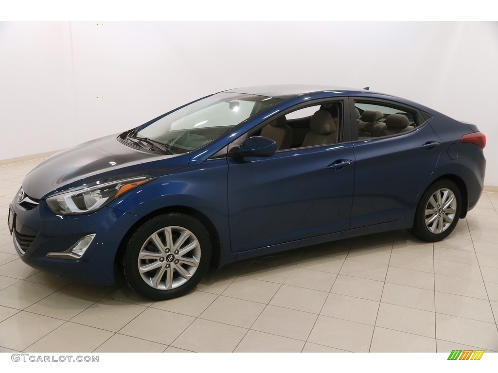 2015 Elantra SE Sedan - Windy Sea Blue / Beige photo #3