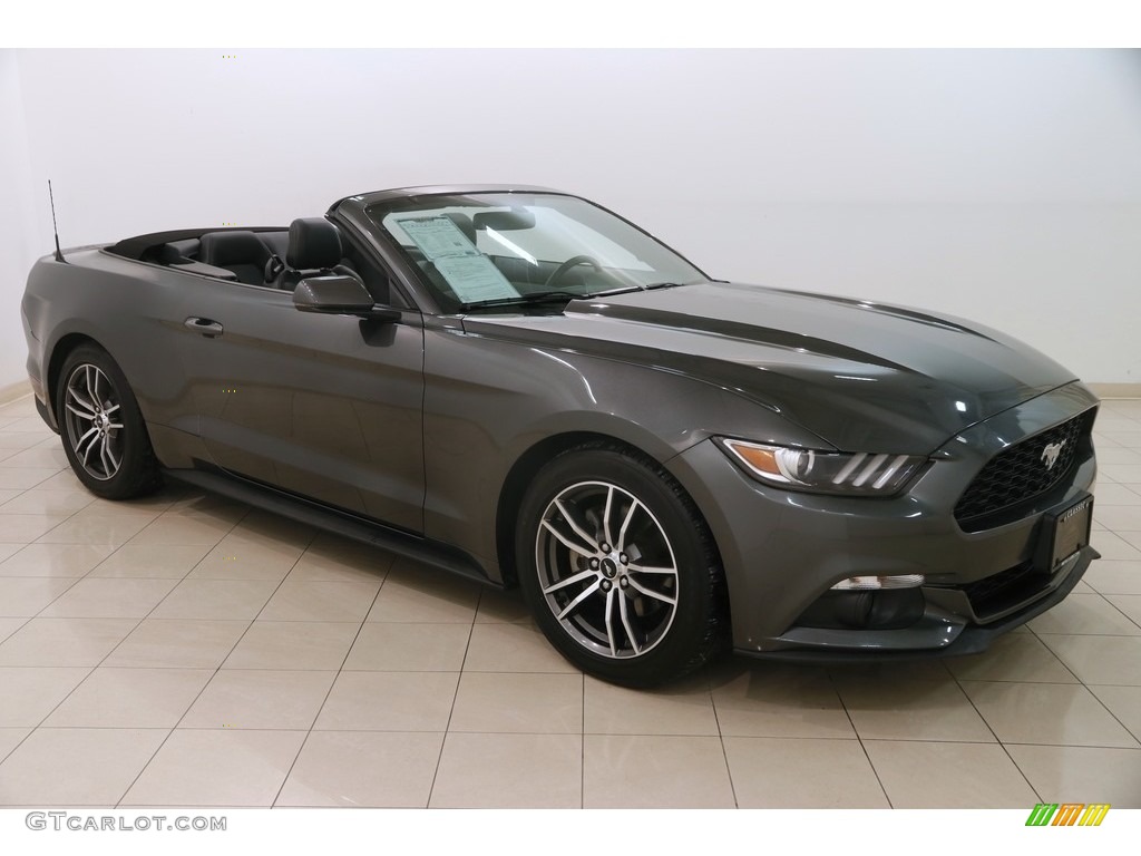 2017 Mustang EcoBoost Premium Convertible - Magnetic / Ebony photo #1