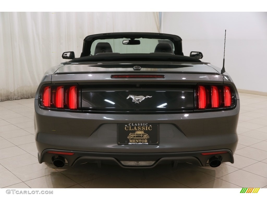 2017 Mustang EcoBoost Premium Convertible - Magnetic / Ebony photo #18