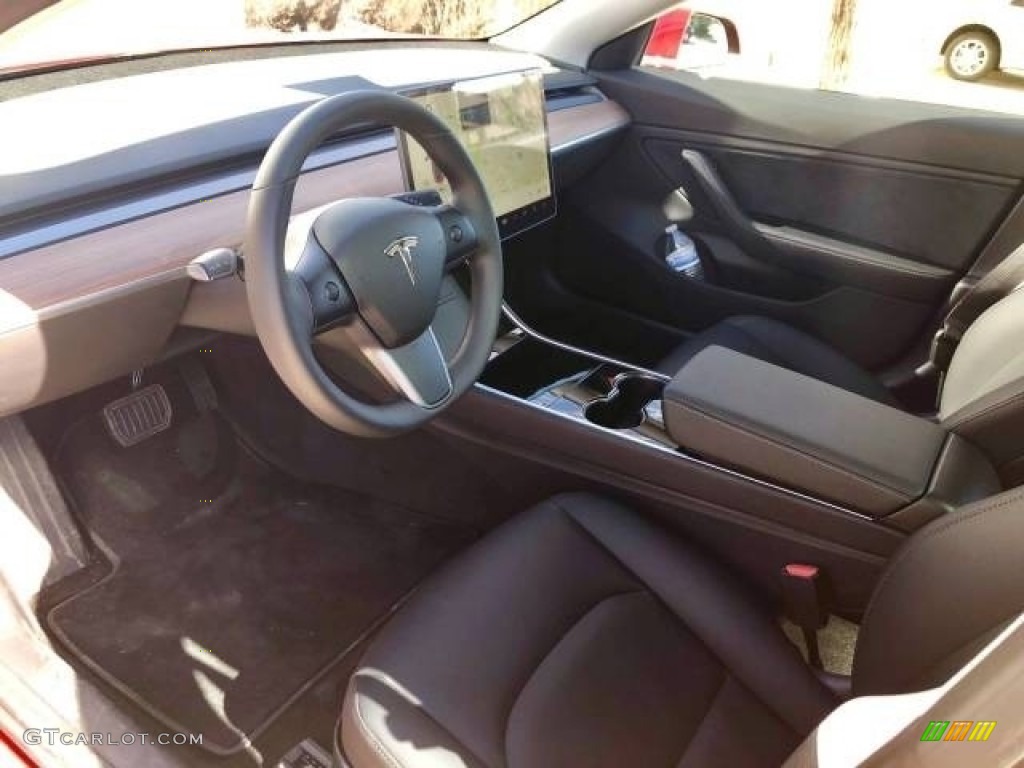 Black Interior 2018 Tesla Model 3 Long Range Photo #126017156