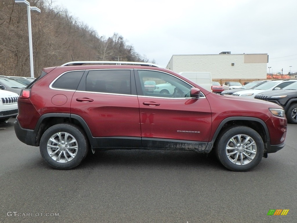 Velvet Red Pearl 2019 Jeep Cherokee Latitude 4x4 Exterior Photo #126021605