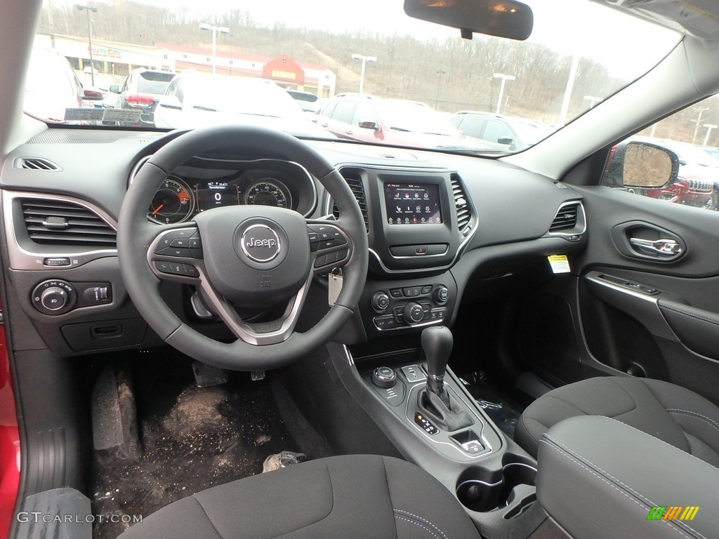 Black Interior 2019 Jeep Cherokee Latitude 4x4 Photo #126021758