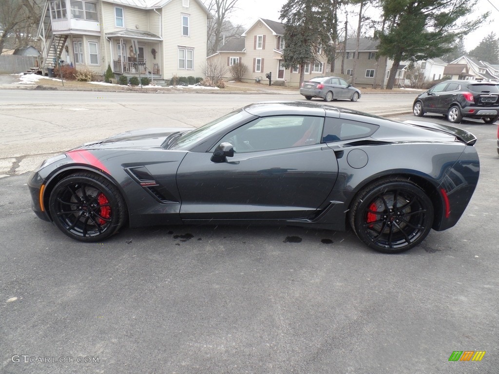 2019 Corvette Grand Sport Coupe - Shadow Gray Metallic / Adrenaline Red photo #11