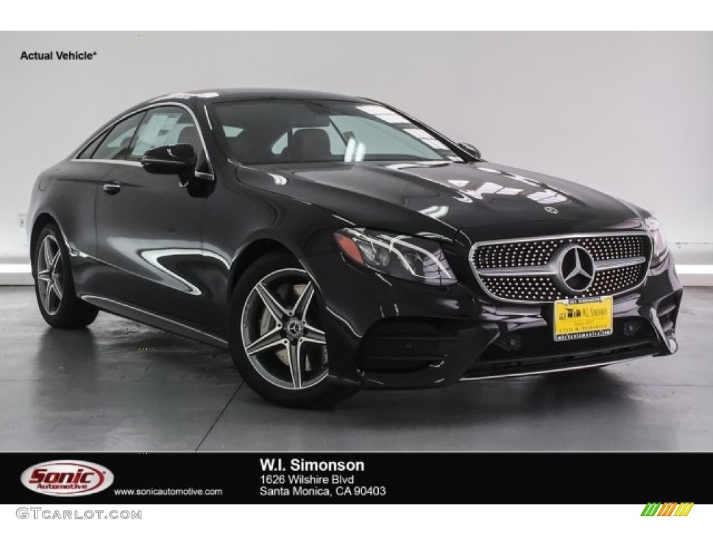 2018 E 400 Coupe - Black / Saddle Brown/Black photo #1