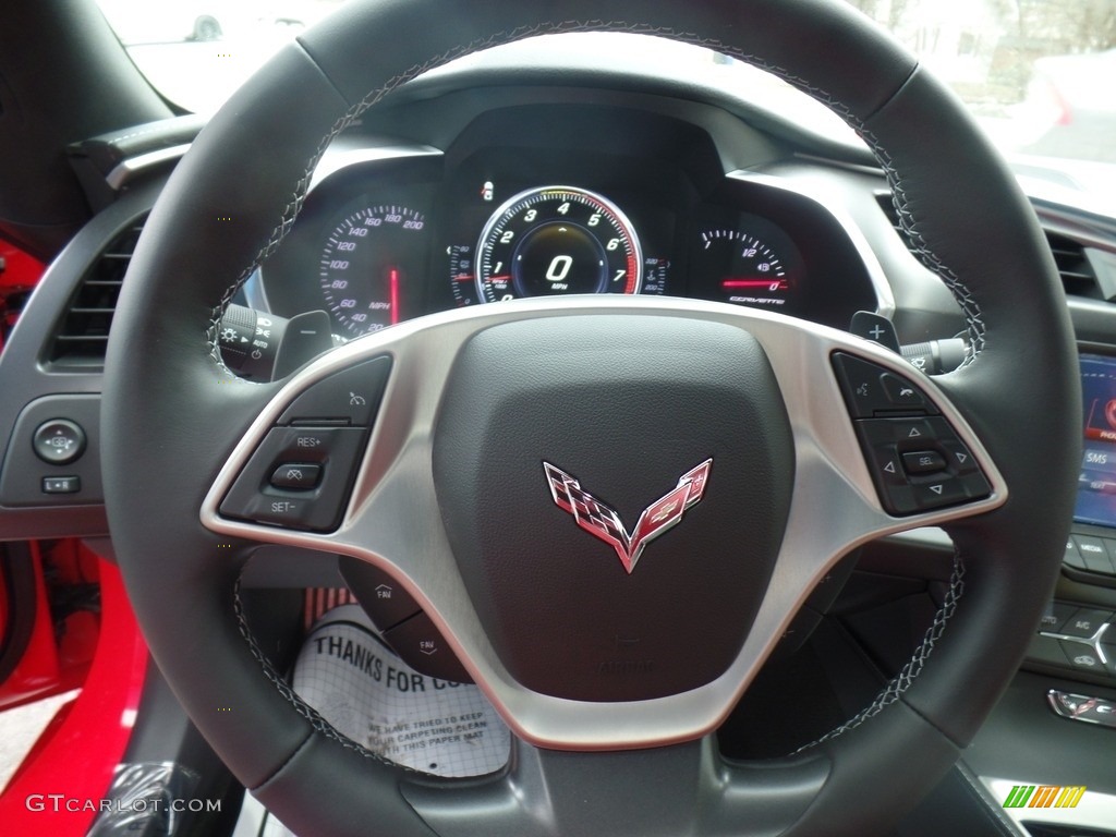 2019 Chevrolet Corvette Stingray Coupe Adrenaline Red Steering Wheel Photo #126023222