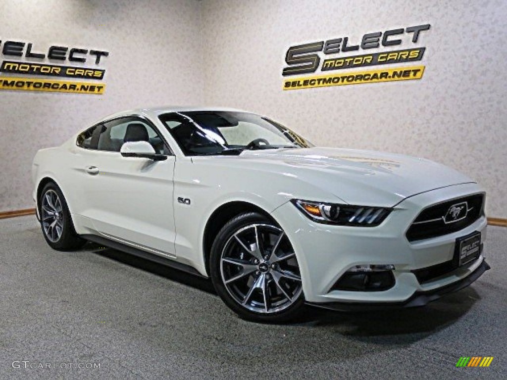 2015 Mustang 50th Anniversary GT Coupe - 50th Anniversary Wimbledon White / 50th Anniversary Cashmere photo #7