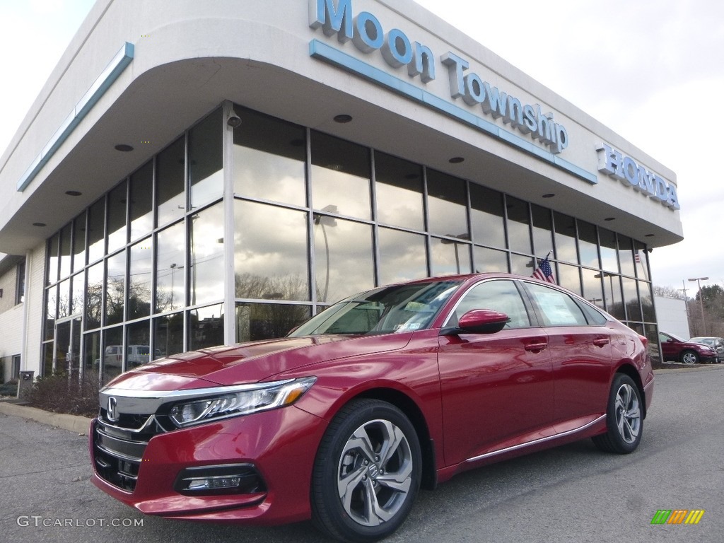 2018 Accord EX-L Sedan - Radiant Red Metallic / Ivory photo #1