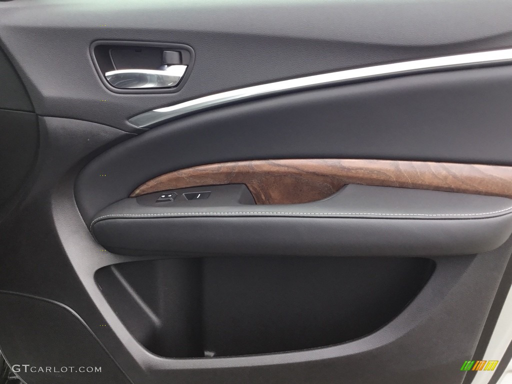 2018 Acura MDX Advance SH-AWD Ebony Door Panel Photo #126031265