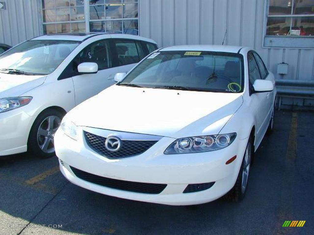 2005 MAZDA6 i Sedan - Performance White / Beige photo #1