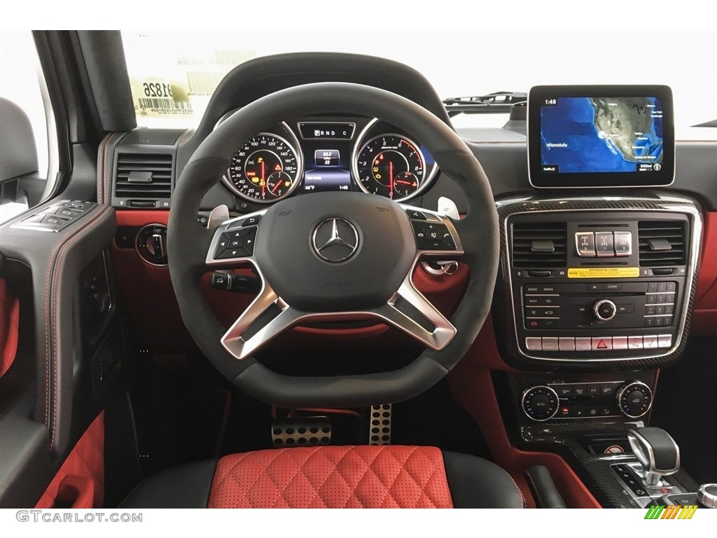 2018 Mercedes-Benz G 65 AMG designo Classic Red Two-Tone Dashboard Photo #126034214