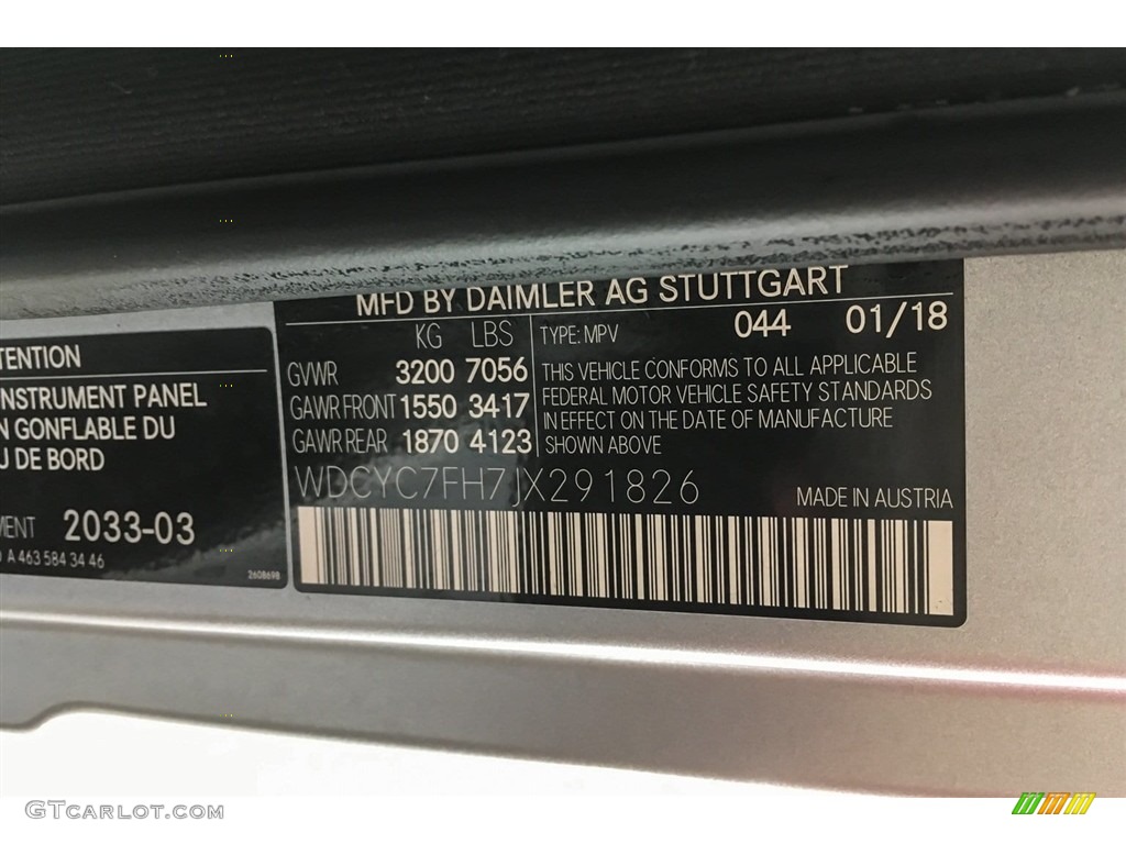 2018 G Color Code 044 for designo Manufaktur Allanite Grey Magno (Matte) Photo #126034730