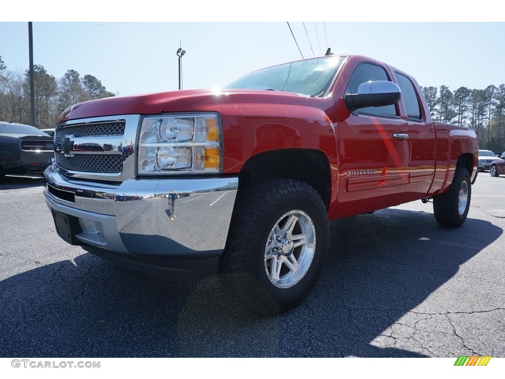 2013 Silverado 1500 LT Extended Cab - Victory Red / Ebony photo #3