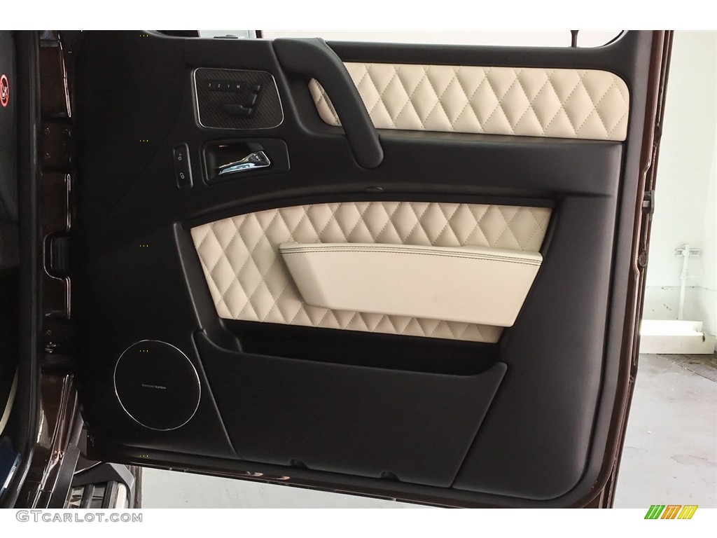 2018 Mercedes-Benz G 63 AMG designo Porcelain Two-Tone Door Panel Photo #126035720
