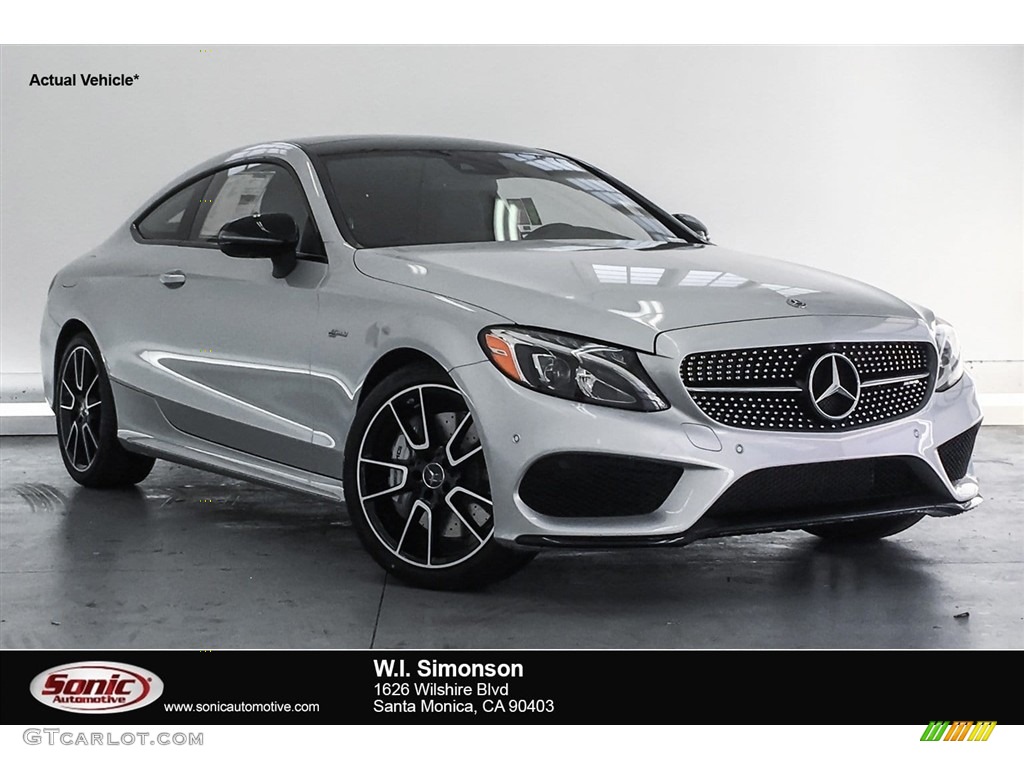 2018 C 43 AMG 4Matic Coupe - Iridium Silver Metallic / Black photo #1