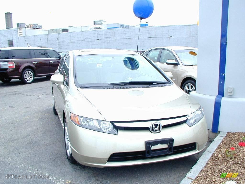 2007 Civic EX Sedan - Borrego Beige Metallic / Ivory photo #4