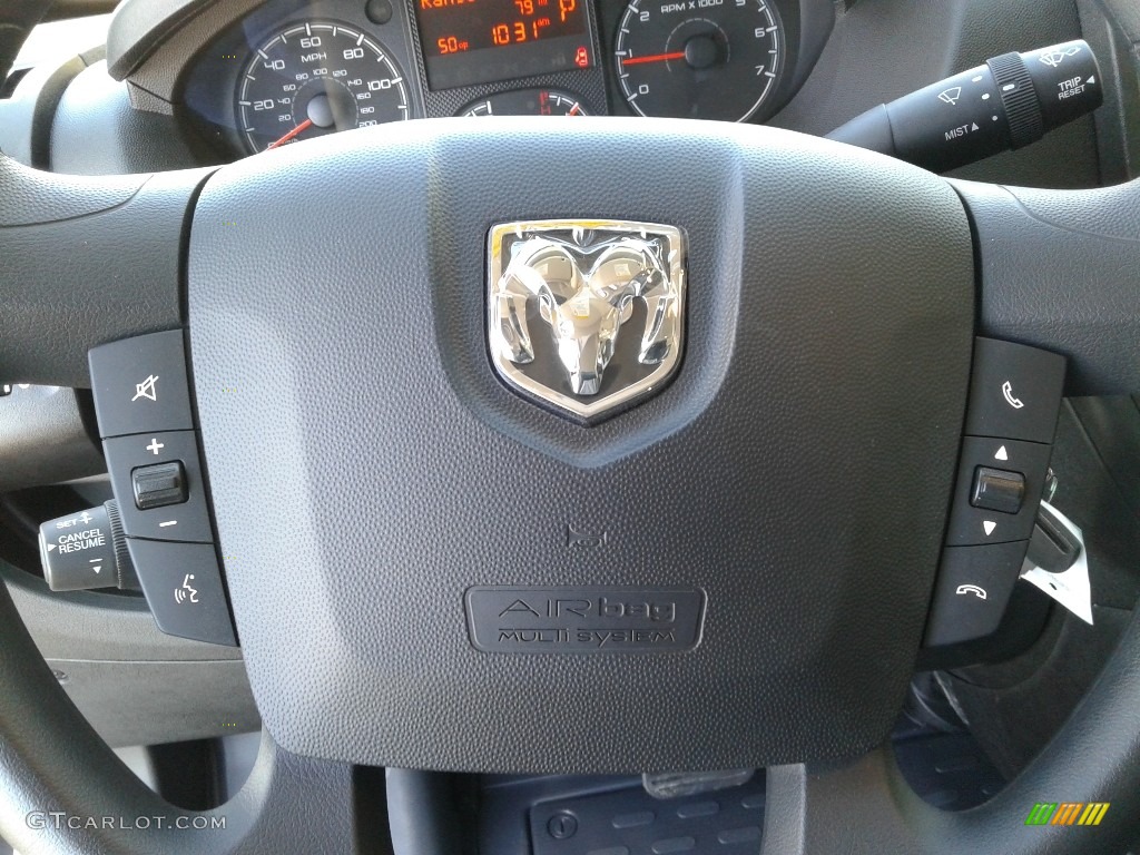 2018 Ram ProMaster 3500 Cutaway Utility Van Black Steering Wheel Photo #126042239