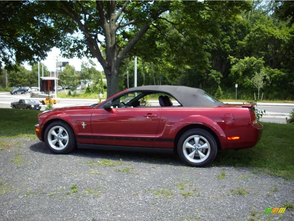 2007 Mustang V6 Premium Convertible - Redfire Metallic / Dark Charcoal photo #3