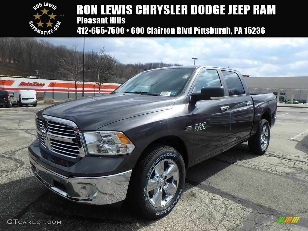 2018 1500 Big Horn Crew Cab 4x4 - Granite Crystal Metallic / Black/Diesel Gray photo #1