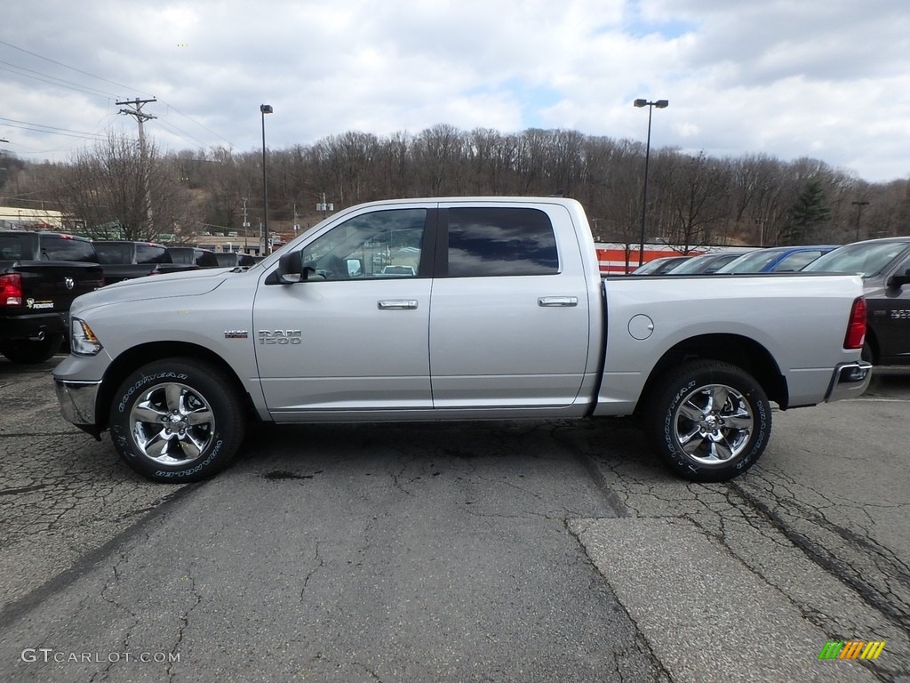 2018 1500 Big Horn Crew Cab 4x4 - Bright Silver Metallic / Black/Diesel Gray photo #2
