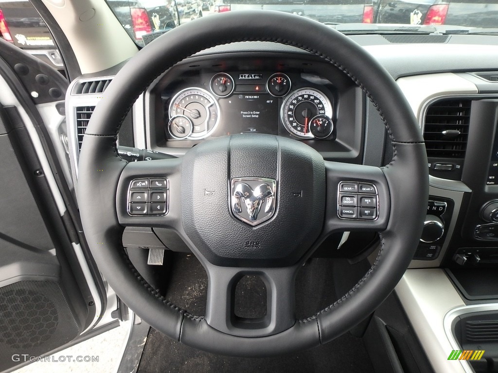 2018 1500 Big Horn Crew Cab 4x4 - Bright Silver Metallic / Black/Diesel Gray photo #19