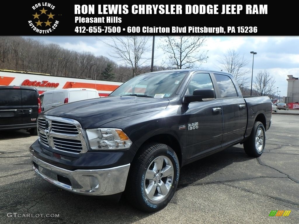 2018 1500 Big Horn Crew Cab 4x4 - Maximum Steel Metallic / Black/Diesel Gray photo #1