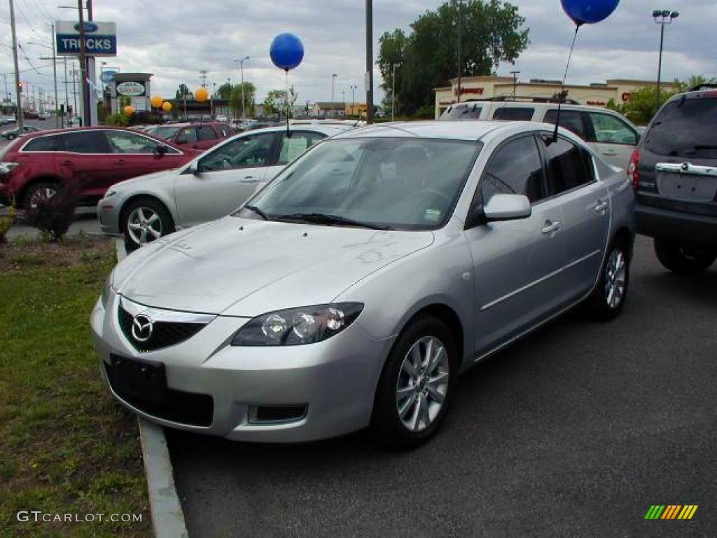 2007 MAZDA3 i Sport Sedan - Sunlight Silver Metallic / Black photo #1