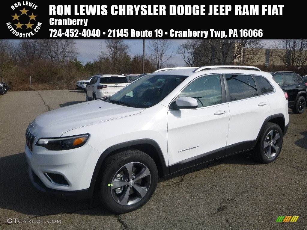 2019 Cherokee Limited 4x4 - Bright White / Black/Ski Grey photo #1