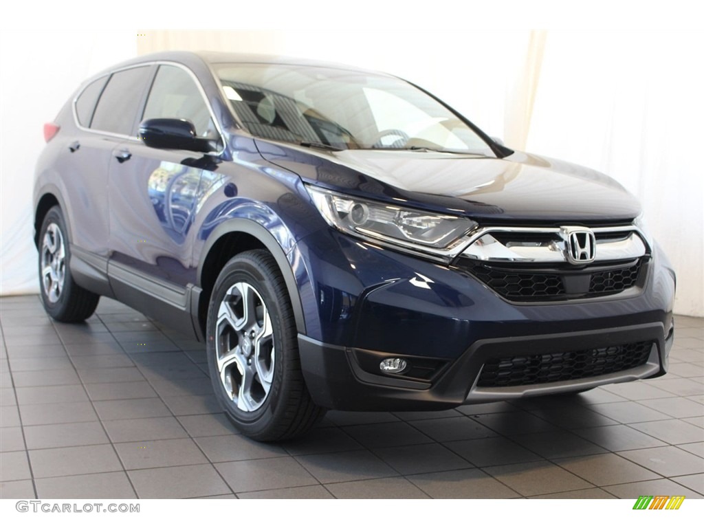 2018 CR-V EX - Obsidian Blue Pearl / Gray photo #2