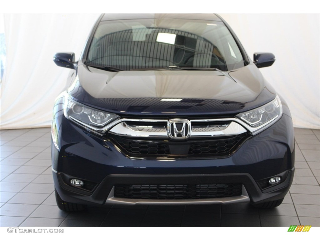 2018 CR-V EX - Obsidian Blue Pearl / Gray photo #4