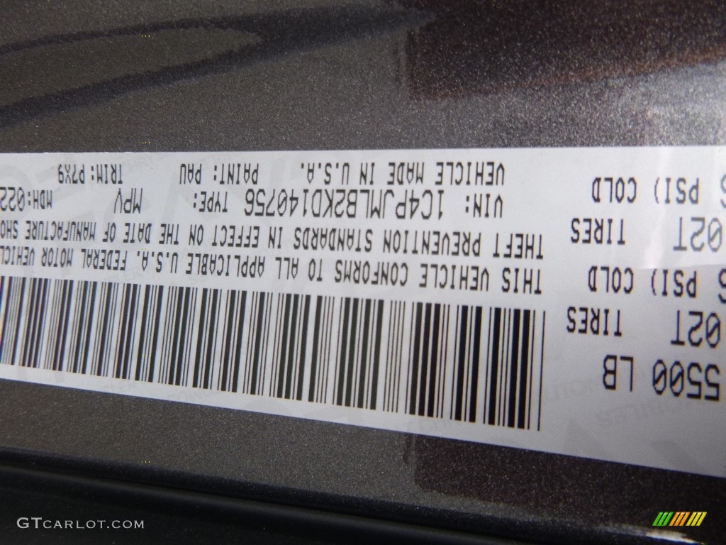 2019 Cherokee Color Code PAU for Granite Crystal Metallic Photo #126051935