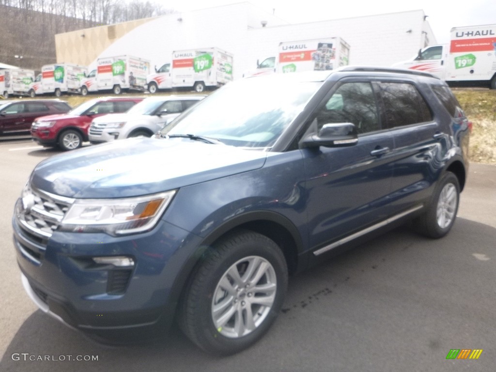 2018 Explorer XLT 4WD - Blue Metallic / Ebony Black photo #5