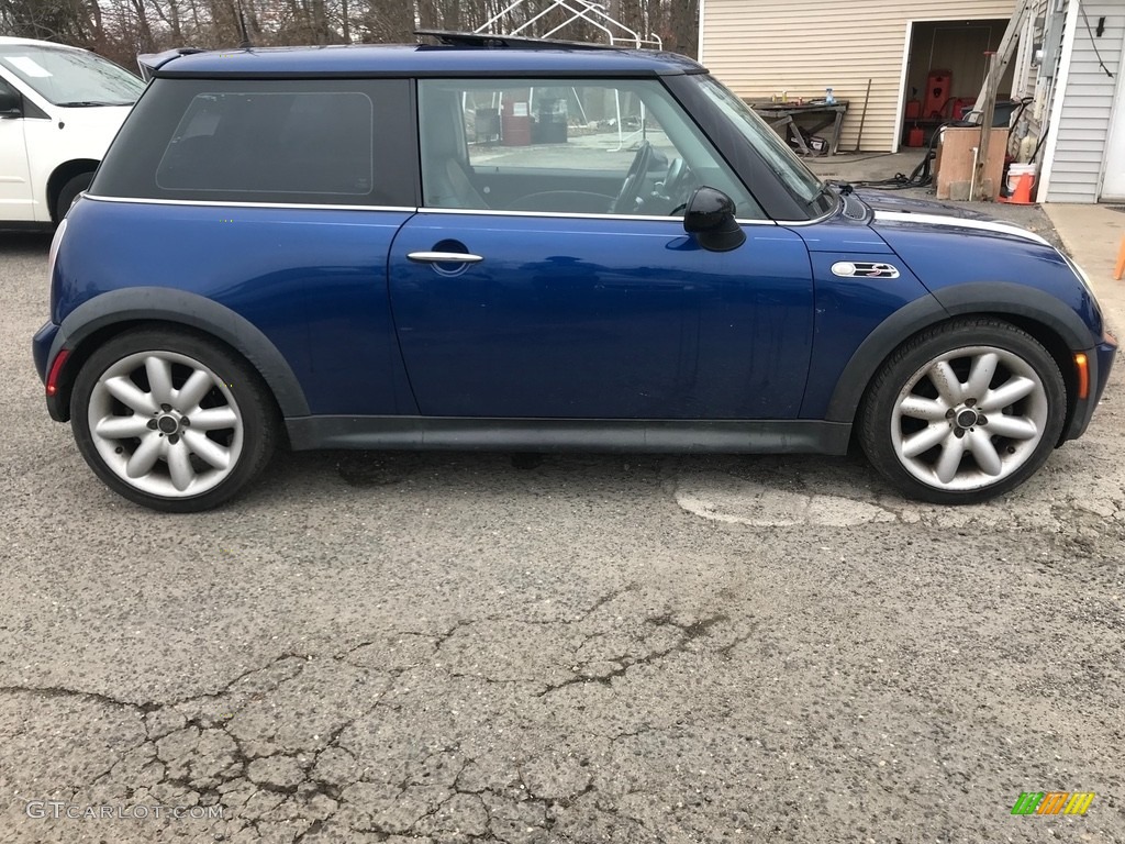 2003 Cooper S Hardtop - Indi Blue Metallic / Lapis Blue/Panther Black photo #10