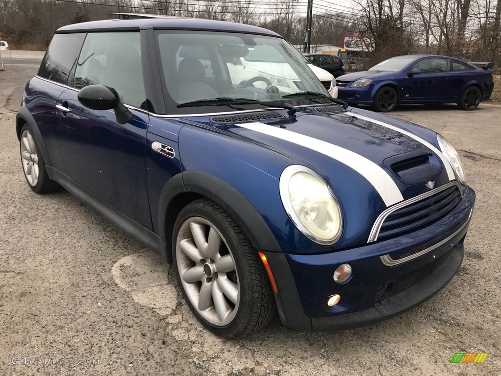 2003 Cooper S Hardtop - Indi Blue Metallic / Lapis Blue/Panther Black photo #11