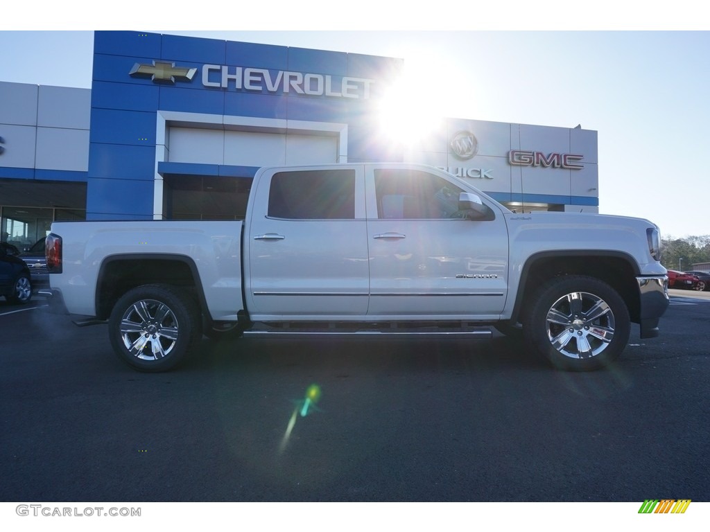 2018 Sierra 1500 SLT Crew Cab 4WD - White Frost Tricoat / Cocoa/­Dune photo #11